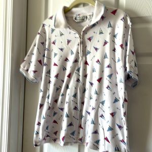 GOLF SHIRT FLAG MOTIF